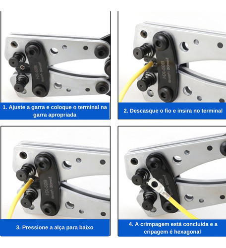 Alicate De Prensar  Crimpar Terminai De Compressão Mecânica 1