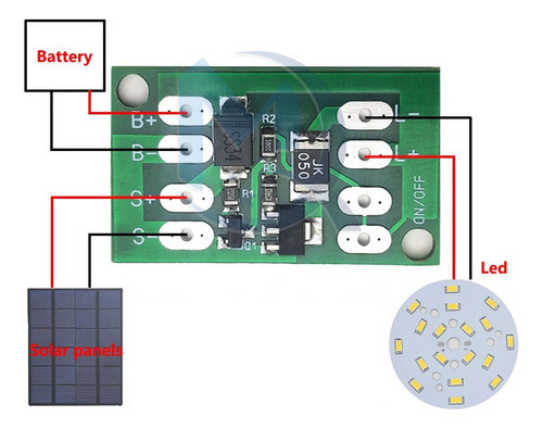 Modulo Panel Solar Automatico Lampara Led Cargador Bateria 1