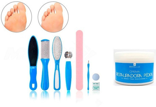 Set Podología + Crema Restauradora Grieta Pies Talón Callos 1