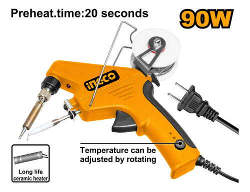 Pistola Soldar Con Estaño 90w Ingco Si016732 1