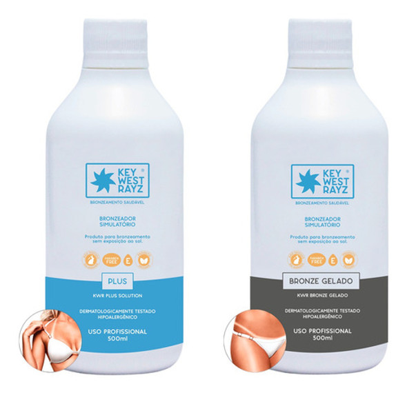 Kit Bronzeamento Artificial Kwr Plus 500ml + Gelado 500ml 0 Kit Bronzeamento Artificial Kwr Plus 500ml + Gelado 500ml 0