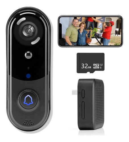 Timbre Inalámbrico 1080p 32 Gb Visión Nocturna Ews 0