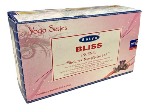 Incenso Meditação Massala Bliss Yoga Satya 12cxs 12var 0