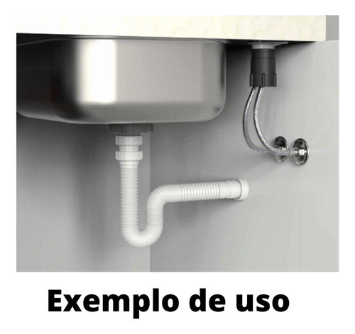 Kit 5 Sifão Sanfonado Acessório Conserto Pias Área Serviço 1