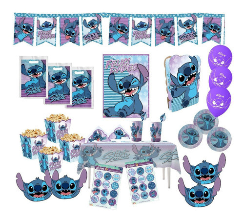 Stitch - Kit De Cotillón Original - Para 10 Niños/niñas 0