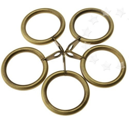 20x / Pack Ganchos De Anillo De Cortina De Cromo Para Postes 1