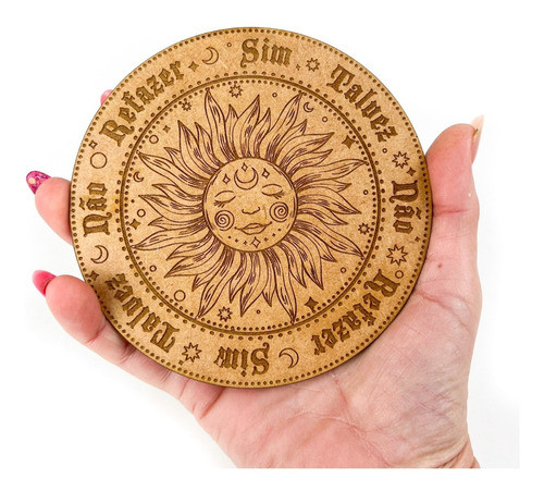 Tabuleiro Para Pêndulo Sol 12 Cm Tabua Tabuleiro De Ouija 1