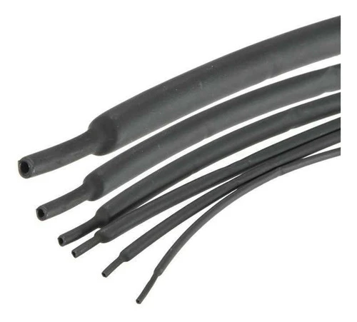 Termocontraible 4.5 Mm Color Negro De 4.5 Mm A 2.25 Mm X Mt Espagueti 0