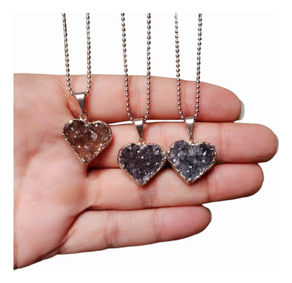 Corazón De Amatista. Dije. Drusa. Cristales Energéticos 0