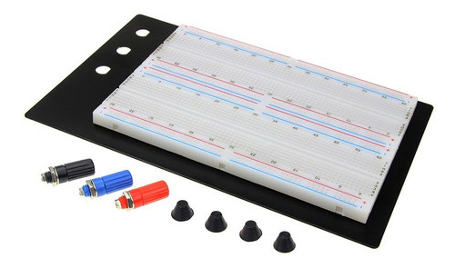 Protoboard 1660 Pontos + Base Metal + Bornes P/ Robótica 0