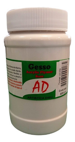 Gesso Acrilico En Pasta Profesional Ad X600gr 0