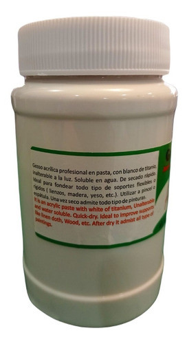 Gesso Acrilico En Pasta Profesional Ad X600gr 1