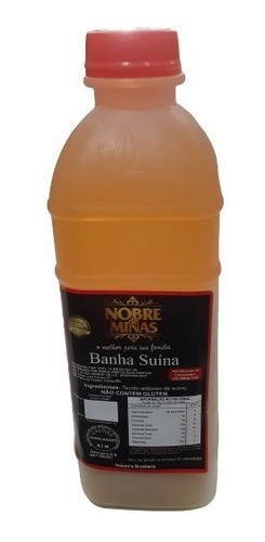 Banha Suína Gordura De Porco 1 Litro Nobre De Minas Premium 1