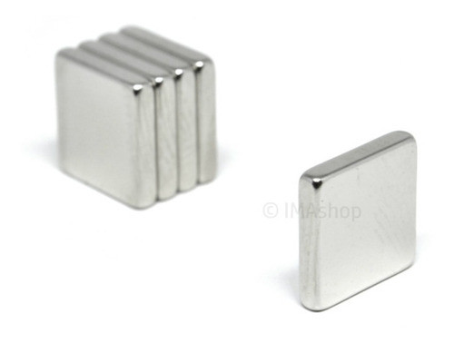 Super Ímã Neodímio N42 Bloco 10x10x2 Mm 1,4kg 10 Peças 1