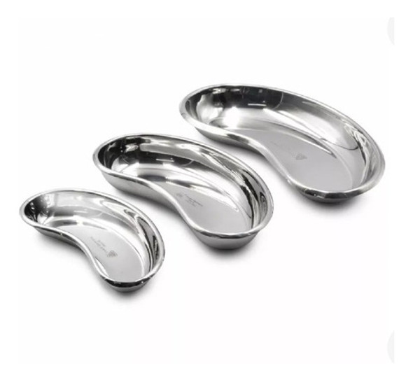 Riñonera Acero Inoxidable Grande 25.5x12,5x 4,5cm X 10 Unid. 0