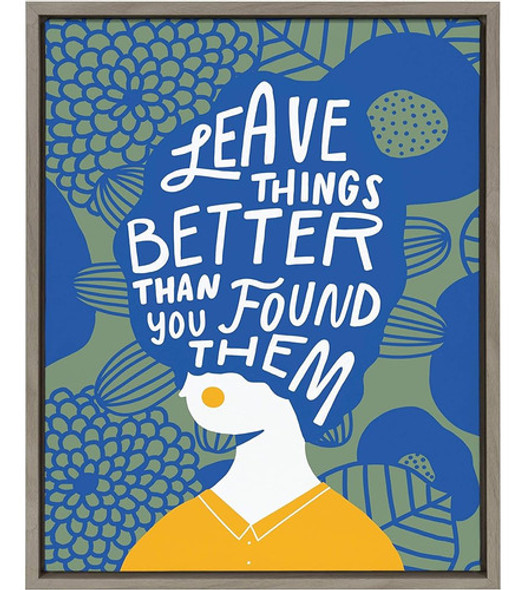 Kate Y Laurel Sylvie Better Framed Canvas Wall Art Por Keely 0