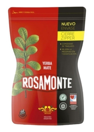 Yerba Mate Rosamonte Cierre  Zipper De 250g Pack 10u 0