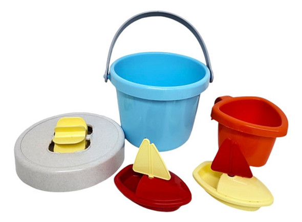 Balde De Playa Con Molimo Water Fun Con Accesorios Rondi Tut 0