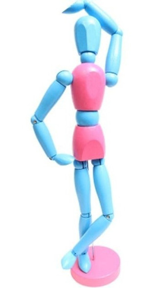 Boneco Manequim Articulado 30cm Sinoart - Azul E Rosa 1