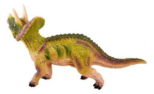 Figura Dino King Dinosaurio De Goma Triceratops Con Chifle 1