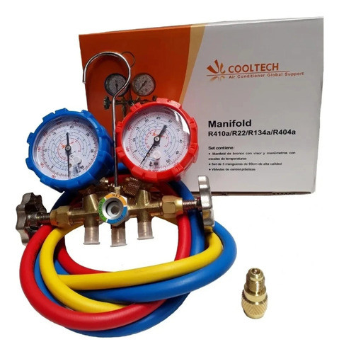 Manifold Combinado R410 R22 R134 Refrigeracion Manometro 0