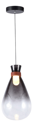 Pendente Glass Vase Fumê 33cm Led 5w 3000k Bivolt 0