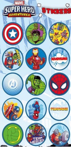 Stickers Decorativos X 48u. - Super Hero - Marvel 0