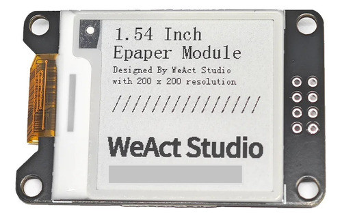 Display Weact Epaper 1.54 B&w Display E-ink 200x200 0