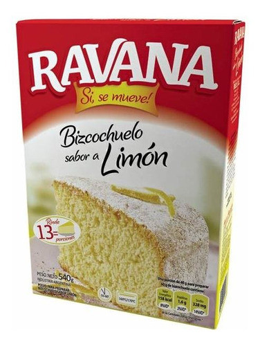 Pack X 6 Unid Bizcochos  Limon 540 Gr Ravana Bizcochuelos 0