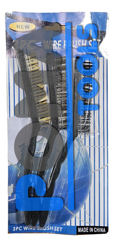 Kit 3 Cepillo Grande Matricero Alambre Cobre Acero Nylon Rn 0