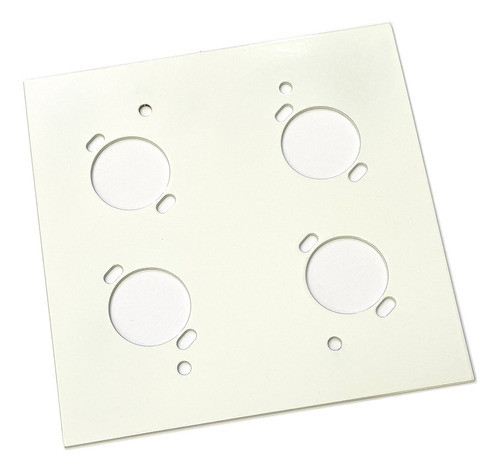 Espelho Metal Branco 4x4 Para 4 Conectores Xlr Canon 0