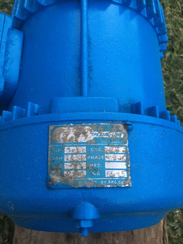 Motor Electrico Fkc Trifasico De 1 Y 1/2 Hp De 1.450 Rpm 1