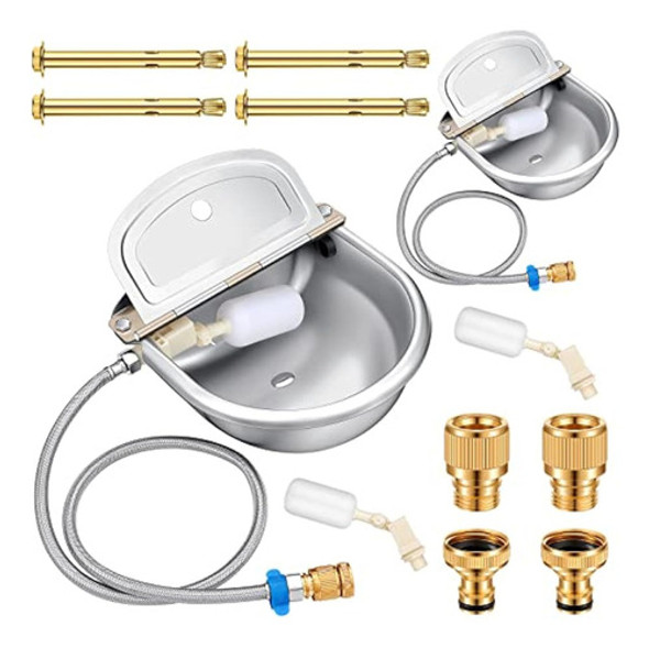 Juego De 2 Cuencos Automáticos De Agua Potable 0