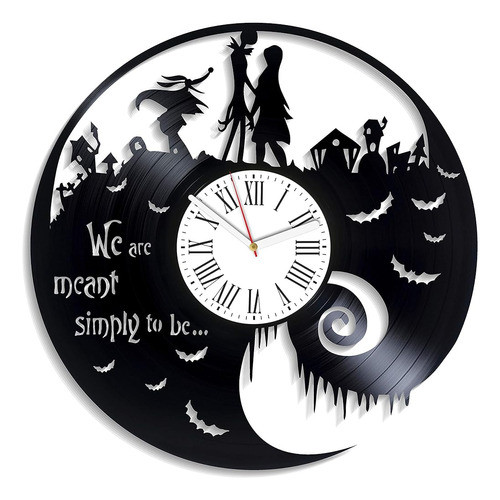 Kovides Love Clock Vintage Vinyl Record Clock Jack And Sally 0