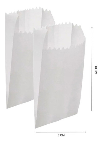 1000 Saco Saquinho Papel Lanche Pão Hotdog Grande 8x18 1