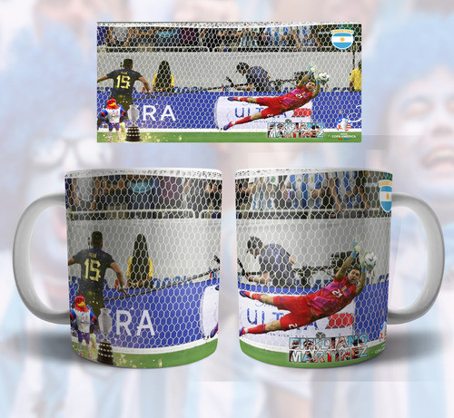Plantillas Tazas Dibu Martinez Copa América Diseños Sublimar 1