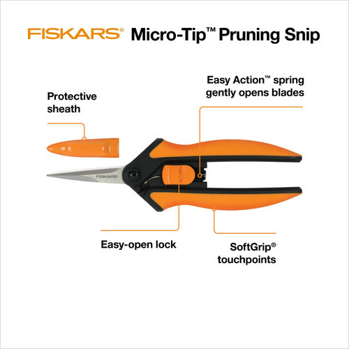 Recorte De Poda De Micro Punta Fiskars Softouch, Cuchillas S 1