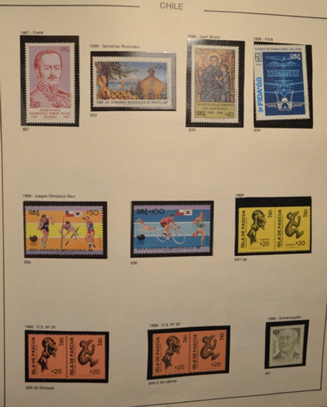 Ch831 Chile Varias Series Completas Años 1987-88 Mint 1