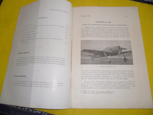 Boletin Aerotecnico Ejercito Argentino 1942 Aerea Avion 1