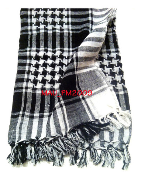 Shemagh Keffiyed Liviano Táctico Blanco Y Negro. 1