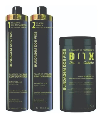 Combo Shampoo +semi Definitiva + Botox 1l *alisado 0