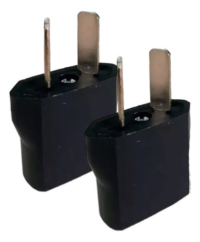 Set 3x2 Adaptadores Europeo Americano  Argentino Color Negro 1