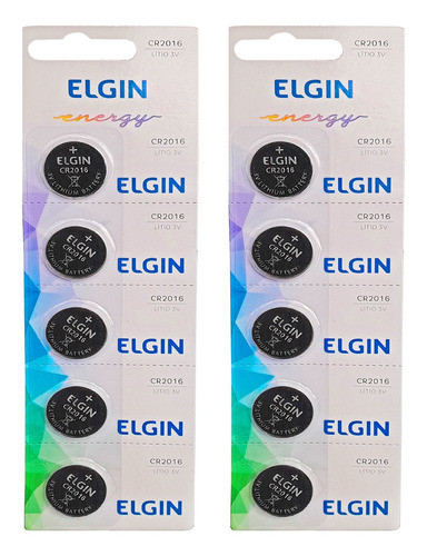 10pcs Bateria Moeda Cr2016 3v Pilha Elgin Pilha 0