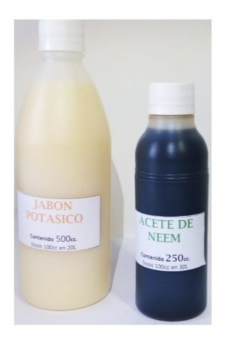 Jabon Potasico Puro 500 Ml + Aceite Neem Puro 250 Ml + Info 1
