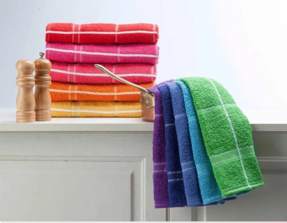 Repasador De Toalla 100% Algodón Cuadros Grandes X Docena 1