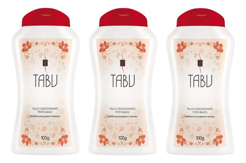 Talco Tabu 100g Tradicional - Kit C/ 3un 0