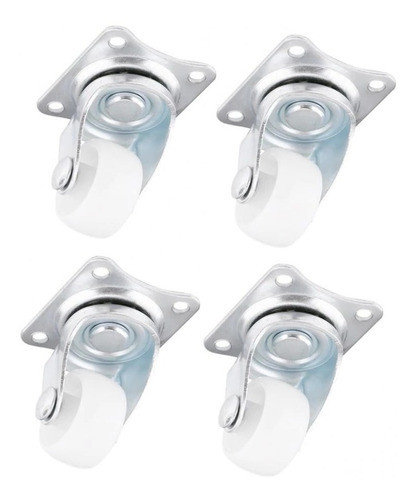 Rueda Blanca Base Giratoria 65 Mm X 4 Unidades 0