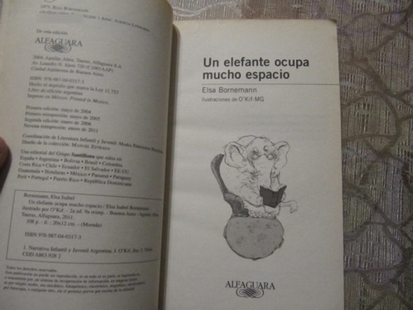 Un Elefante Ocupa Mucho Espacio - Elsa Bornemann 1 Un Elefante Ocupa Mucho Espacio - Elsa Bornemann 1