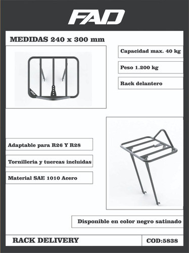 Racks Delivery (portapaquetes) Bicicleta 0