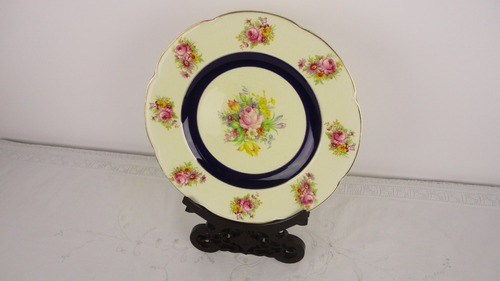 Gran Plato Ingles Antiguo Diseño Floral Decoracion Miralo 1